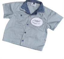 Pynk Denem Bowling Shirt